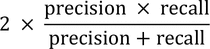 F-measure equation